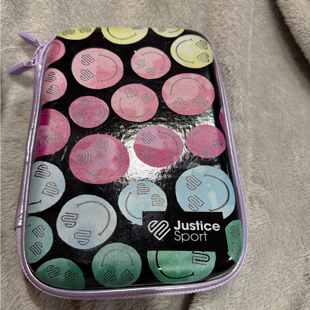 Justice Sport Black and Multicolor Zip Pouch - Picture 2 of 7